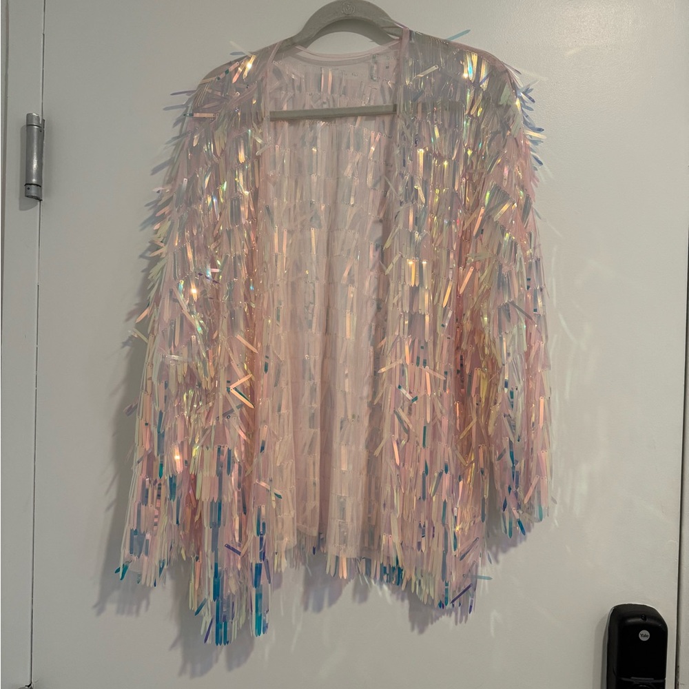 Sequin fringe jacket